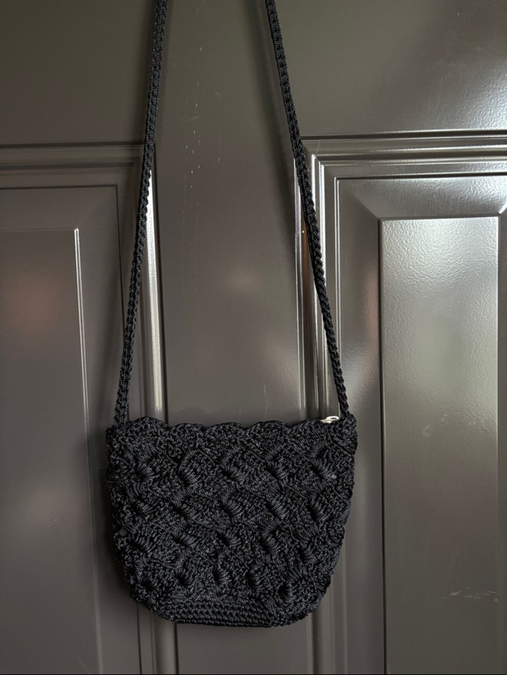 The Sak Black black Crochet Crossbody Bag